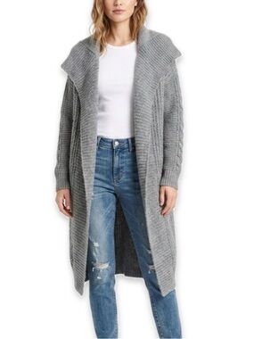 Cable Knit Long Cardigan Duster